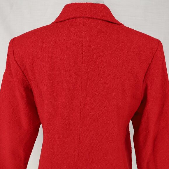 Coldwater Creek Jacket Womens Large Red Tweed Lined Blazer Pockets Career - Picture 10 of 16